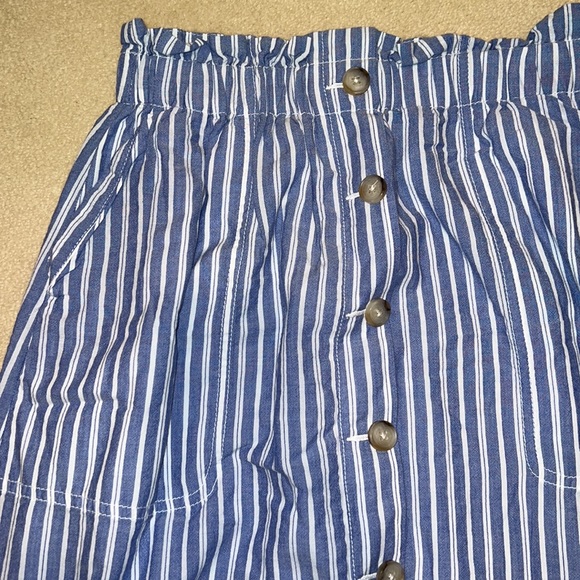 Madewell blue and white striped midi skirt - Picture 2 of 3
